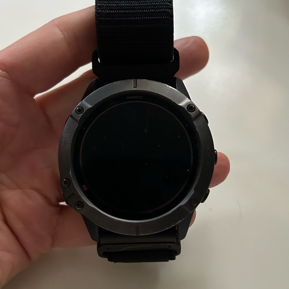 Garmin Frnix 6X Black and Gray Fitness Watch